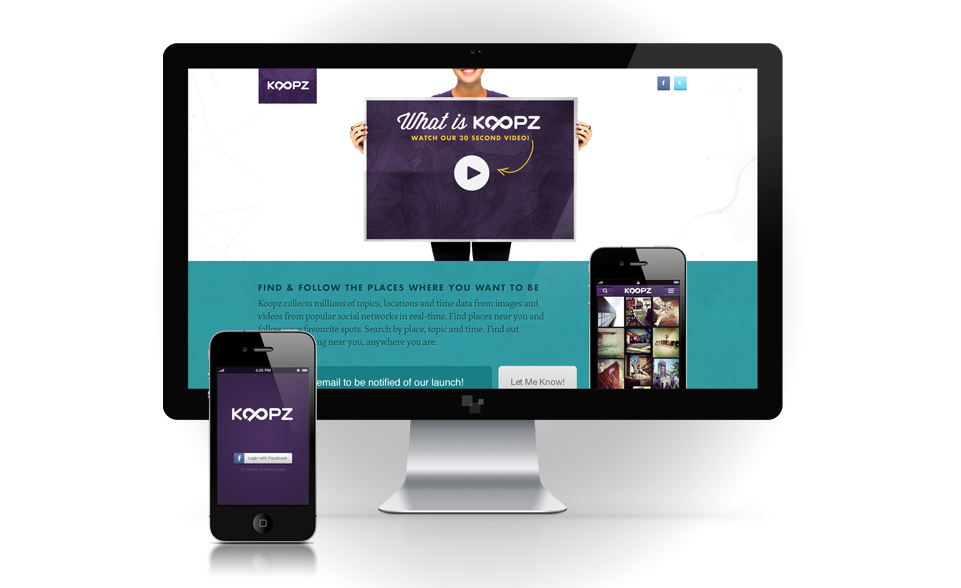 Image of Koopz Launch page for Portfolio